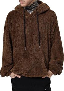 <span class=keywords><strong>Felpa</strong></span> con cappuccio da <span class=keywords><strong>uomo</strong></span> in <span class=keywords><strong>felpa</strong></span> invernale con cappuccio <span class=keywords><strong>marrone</strong></span> da <span class=keywords><strong>uomo</strong></span> - Product Image 6