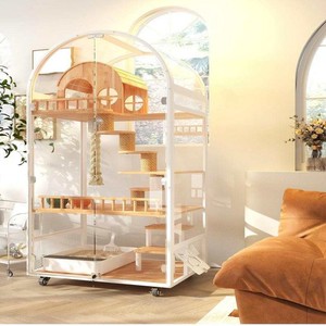 Luxueus En Duurzaam Houten Dierenhuis, Grote En Lange Cattery, Geschikt Voor Katten Van Alle Groottes - Product Image 6