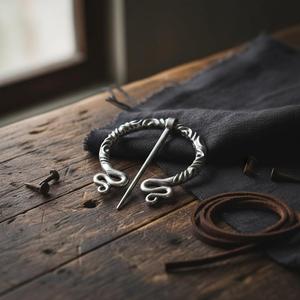 <span class=keywords><strong>Pin</strong></span> de chal vintage con diseño de dragón nórdico, broche medieval para capa para <span class=keywords><strong>mujer</strong></span>, cierre metálico para bufanda - Product Image 3
