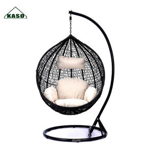 फैक्टरी के साथ आउटडोर फ्रेम इनडोर आँगन <span class=keywords><strong>Papasan</strong></span> तकिया रतन विकर फांसी अंडा स्विंग कुर्सी - Product Image 6