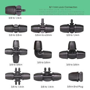 Connecteurs d'irrigation goutte-à-goutte pour jardin, raccords verrouillables 8/11 mm pour système d'arrosage par micro-asperseurs - Product Image 4