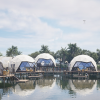 Tente de glamping d'hôtel de dôme géodésique transparent de PVC de toit de luxe tente de dôme ronde de désert de maison pour le camping