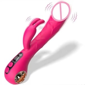 Vibrateur clitoridien réaliste avec écran LCD, 9 vibrations puissantes, stimulateur clitoridien, vibromasseur lapin pour femme, point G - Product Image 1