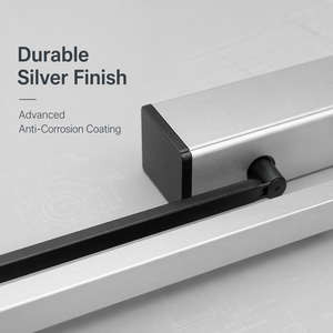 Opérateur de porte battante horizontale automatique avec contrôle d'accès par clé/carte/smartphone, en alliage d'aluminium argenté, étanche et résistant aux intempéries - Product Image 4