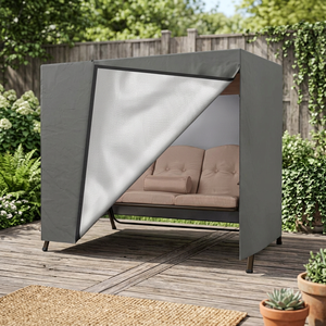 Wholesale Modern Fabric Oxford Outdoor Furniture Swing <b>Hanging</b> <b>Chair</b> with Eggshell Dust Cover and Rain Cover - Product Image 3