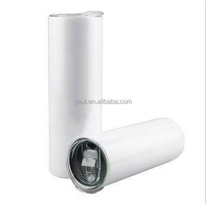Custom 20OZ 30oz Stainless Steel Skinny Silver Tumbler Vacuum Insulated Cups in Bulk for Sublimation DIY - Product Image 4