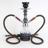 Chicha arabe en verre à tube simple ou double avec miroir, kit complet