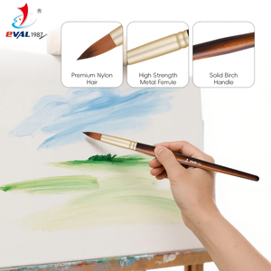 EVAL-Pinceles de pintura al óleo con logotipo personalizado, juego de 7 pinceles de pintura acrílica para arte, acuarela, pincel de pintura artística - Product Image 2