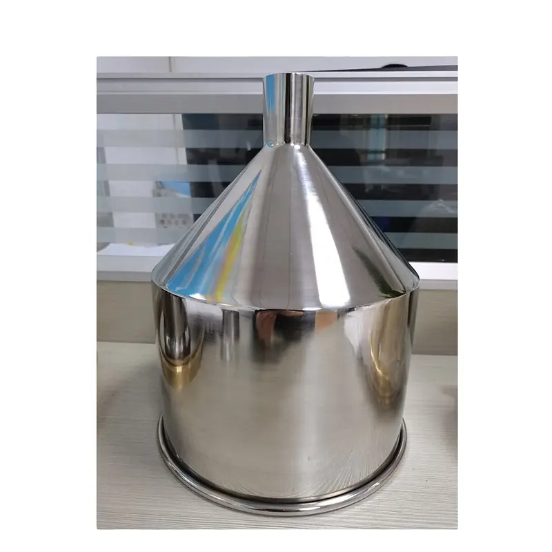 Custom metal funnel stainless steel metal spinning hopper for filling machine