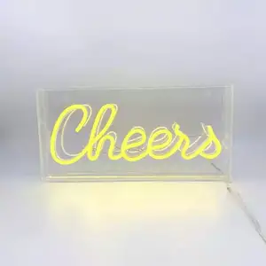 GOLDMORE1 Custom Outdoor Open Letters Acrylic Letter Bar Shop Decorative Lights Led Neon Sign