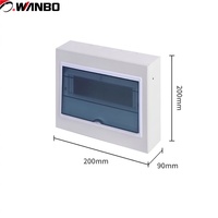 Wanbo-255 Boîtier de distribution mural 6 voies 200x200x90mm, coffret électrique mural IEC, vente chaude