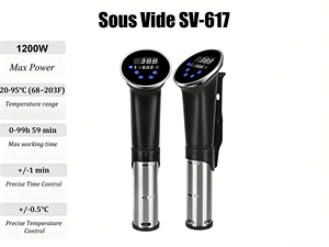 Machines et bâtons de cuisson <span class=keywords><strong>sous</strong></span> <span class=keywords><strong>vide</strong></span> en acier inoxydable CE, circulateurs à immersion 1200W, contrôle précis de la température et du temps pour usage domestique - Product Image 5