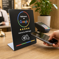 Support de table en PVC étanche pour carte cadeau NFC NTAG215RFID, prix de gros usine Newbega, espagnol