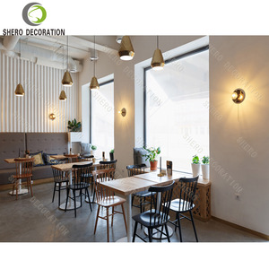 Restaurant Led Light Coffee Shop Design Coffee Shop <strong>Cafe</strong> Kiosk Food Kiosk Bar Furniture Dining <strong>Table</strong> Chairs Set - Product Image 4