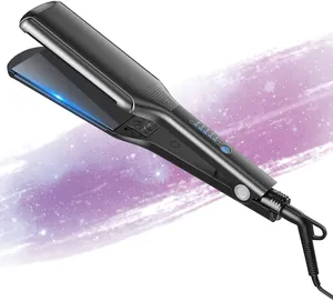 Custom Oem Max Haar Ijzers Super Brede Titanium 2.2 Inch Plaat Flat Iron Professionele Groothandel Stijltang