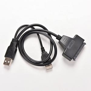 Factory Manufacture Hot Sale Dual USB <strong>2</strong>.0 <strong>to</strong> <strong>2</strong>.5" SATA Hard Disk Drive Adapter Cable - SATA <strong>to</strong> USB <strong>2</strong>.0 Converter for SSD/HDD - Product Image 2