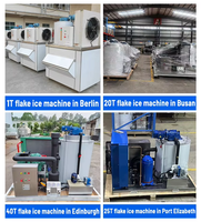 Máquina Personalizada para Hacer Hielo en Escamas, Grado Alimenticio, para Pesca/Supermercado/Enfriamiento de Concreto