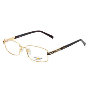 Montures de lunettes rectangulaires Greyjack 5104, monture intégrale en métal, unisexe, tendance mode, verres plats - Product Image 4