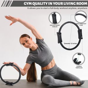 CZFIT - Juego de 8 Anillos de Pilates para Mujer, Antideslizantes, Equipo de Gimnasio y Yoga, Incluye Banda de Resistencia, Bolsa de Transporte y Accesorios de Pilates - Product Image 6