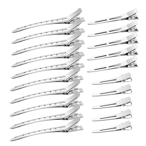 Usine en gros 40 pièces/sac métal canard Bill pinces à cheveux Alligator Curl Clips Salon style sectionnement Clips avec étui - Product Image 1