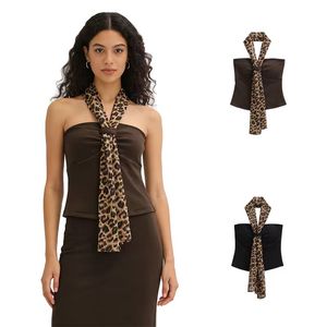 Top Tubo Sexy de Moda para Mujer, Transpirable, con Lazo, Ajustado, Sin Espalda y con Relleno Incorporado, Ideal para Discoteca - Product Image 1