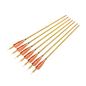 Vente directe en usine flèches en <span class=keywords><strong>bois</strong></span> fletting de 4 pouces plumes insertion collée flèche traditionnelle - Product Image 2