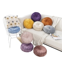 Pouf en velours néerlandais style nordique, coussin de siège épaissi en forme de citrouille, pour balcon, fenêtre en baie, tatami, rebord de fenêtre, sol, avec dossier à roulettes