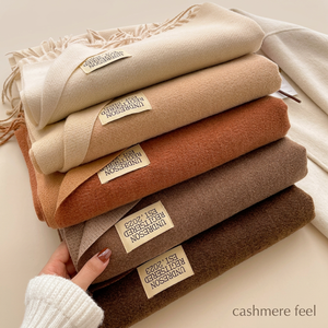 Luxury Chain Pattern Faux Cashmere Scarf <b>Winter</b> <b>Decorative</b> Scarf With Pearl Necklace Ornament - Product Image 2