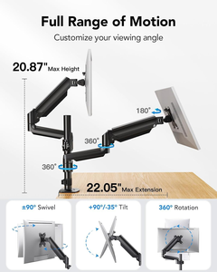 Màn hình kép <span class=keywords><strong>ARM</strong></span> <span class=keywords><strong>Mount</strong></span> gas mùa xuân đứng với 90 độ nghiêng điều kiện mới màn hình kép <span class=keywords><strong>ARM</strong></span> <span class=keywords><strong>Mount</strong></span> - Product Image 2
