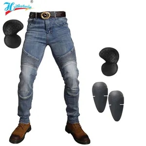 Aramid Motorcycle Riding Jeans With 4 X Armor Knee Hip Pads Motocross Racing Motocross pants Armor Protective Pants