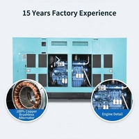 Groupe électrogène diesel 150 kVA, 120 kW, avec ATS (commutateur de transfert automatique) et démarrage automatique pour la construction industrielle