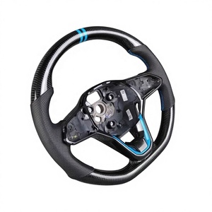 <span class=keywords><strong>Volante</strong></span> Deportivo de Fibra de Carbono Forjado con Calefacción y Luces LED de Cambio de Marcha Rojas para VW <span class=keywords><strong>Golf</strong></span> 8 <span class=keywords><strong>GTI</strong></span>/R MQB Evo, Ajuste Directo - Product Image 3