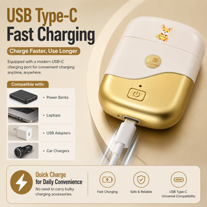เครื่องโกนหนวดสำหรับผู้ชายพร้อมใบมีดคู่ ชาร์จผ่าน USB และแบตเตอรี่ใช้งานได้นาน เป็นของขวัญที่ดีสำหรับผู้ชาย ใบมีดคู่โกนได้อย่างราบรื่นและ - Product Image 6