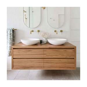 Custom Color Size <b>Vanity</b> Wooden Panel Wood Bathroom Cabinet <b>with</b> Undercounter Basin <b>Mirror</b> - Product Image 1