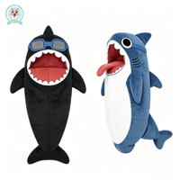 Sac de couchage en peluche requin personnalisé sac de couchage pour bébé jouet animal en peluche pour enfants sac de couchage doux et confortable