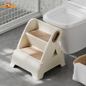 SUNNUO <strong>Baby</strong> Anti-Slip Removable <strong>Step</strong> Stool Easy to Carry Multi-function Footstool with Two <strong>Step</strong> for for Bathroom Kitchen - Product Image 5