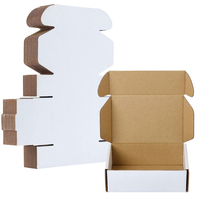 Prix de gros Boîte postale en carton ondulé blanc Boîtes d'expédition en carton pliable Boîte d'expédition à plat