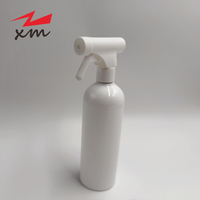 Bouteille pulvérisateur à gâchette en PET de 500 ml, rechargeable, en plastique, forme ronde, pour le nettoyage domestique, les soins des cheveux et du jardin