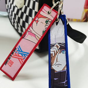 Jet Tag Embroidery <strong>Key</strong> Ring Japanese Anime <strong>Key</strong> Tags Motorcycles Cars Backpack <strong>Custom</strong> Jet Tag Keychain for Friend - Product Image 5