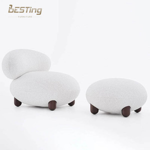Salon nordique canapé simple loisirs chaise longue Teddy tissu éponge sol canapé salon canapé petit <span class=keywords><strong>mouton</strong></span> fauteuil - Product Image 6