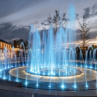 Fontaine d'eau dansante miniature moderne en acier inoxydable, équipement de cascade, cascade extérieure de jardin, petite fontaine dansante