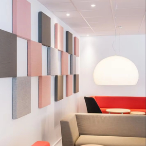 Panneau acoustique mural en fibre <span class=keywords><strong>de</strong></span> verre recouvert <span class=keywords><strong>de</strong></span> tissu <span class=keywords><strong>de</strong></span> qualité supérieure, <span class=keywords><strong>absorbeur</strong></span> sonore à NRC élevé pour cinéma, salle <span class=keywords><strong>de</strong></span> concert, espace commercial - Product Image 1