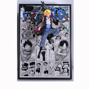 Un pezzo Luffy Ace Sabo tre fratelli giappone Anime Figure Decorative Figure Figure collezione 3D Stereo pittura statua - Product Image 1