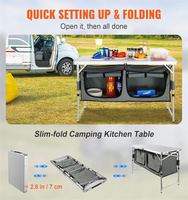 Sac de transport extérieur Camping Bateau Voyage Camping Plage Pique-Nique Portable Pliant Tables de cuisine en plein air