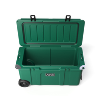 Glacière isotherme AHIC 70QT personnalisable avec logo, en plastique rotomoulé, avec roulettes, pour voiture et camping en extérieur