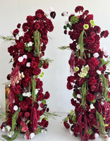 Fleurs artificielles personnalisées OEM ODM pour arche de toile de fond, roses roses pour décoration de mariage et d'événements