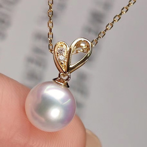 Diseño personalizado collar de perlas pequeñas 14K 18K oro amarillo joyerí<span class=keywords><strong>a</strong></span> perlas de agua de mar precio comprar oro cerca de mí - Product Image 2