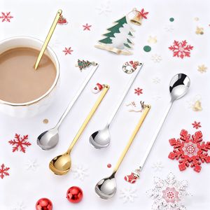 Stainless steel Christmas tableware, Christmas tree coffee spoon pendant, <b>dessert</b> <b>fork</b> spoon, stirring spoon gift set, souvenir - Product Image 1