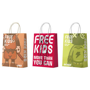 Commandes personnalisées Sac en papier kraft blanc Vêtements personnalisés pour le shopping Traiteur à la main Cuisson Logo imprimé personnalisé Cadeau Fabriqué au Vietnam - Product Image 3