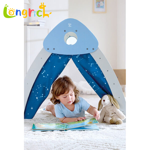 Set de Juego 4 en 1 de Madera para Escalar y Deslizarse con Diseño de Carpa Cohete y Red de Fútbol, Parque Infantil Unisex para Niños Pequeños para Uso en el Hogar o Guardería - Product Image 2